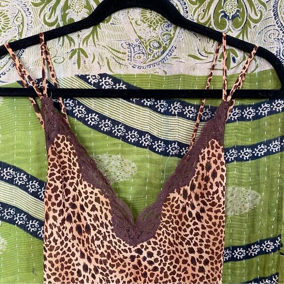 Oscar de la Renta Leopard Print Midi Slip Dress Size Large - Picture 2 of 15